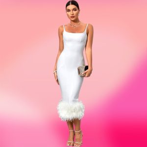 Bandage Feather Dress