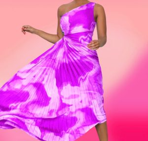 Purple Reign Pleated Dress